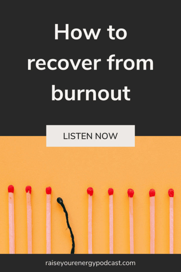 How to recover from burnout